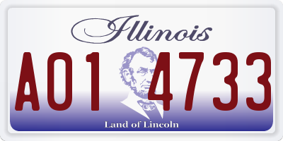 IL license plate A014733