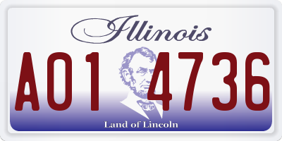 IL license plate A014736