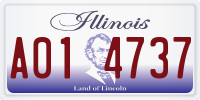 IL license plate A014737