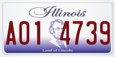 IL license plate A014739