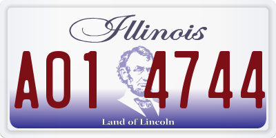 IL license plate A014744