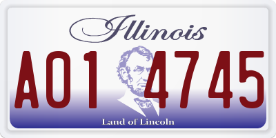 IL license plate A014745