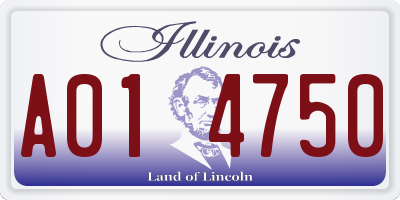IL license plate A014750