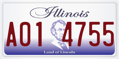 IL license plate A014755