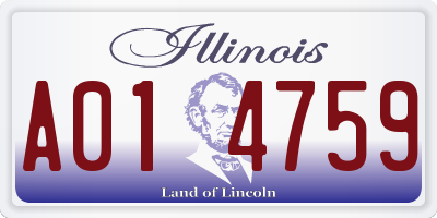 IL license plate A014759