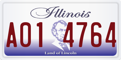 IL license plate A014764