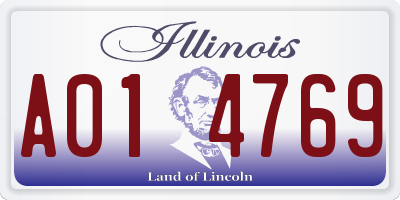 IL license plate A014769