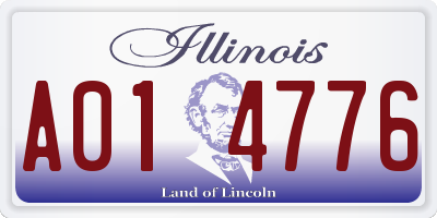 IL license plate A014776