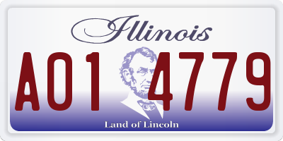 IL license plate A014779