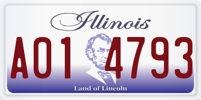 IL license plate A014793