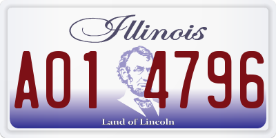 IL license plate A014796