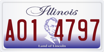 IL license plate A014797