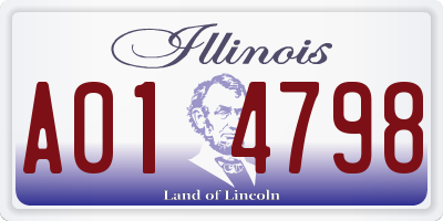 IL license plate A014798