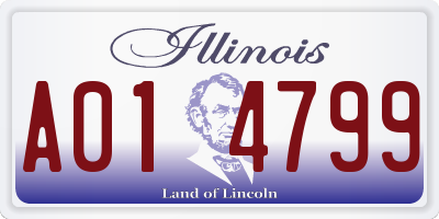 IL license plate A014799