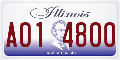 IL license plate A014800