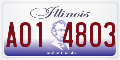 IL license plate A014803