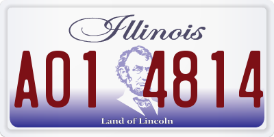 IL license plate A014814