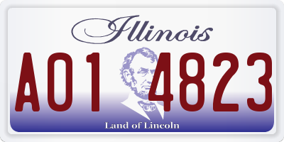 IL license plate A014823