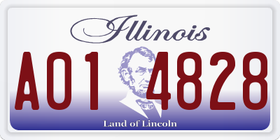 IL license plate A014828