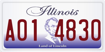 IL license plate A014830