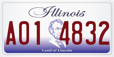 IL license plate A014832