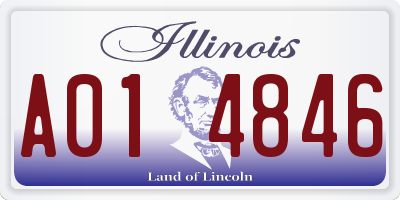 IL license plate A014846