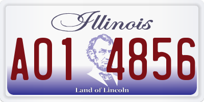 IL license plate A014856