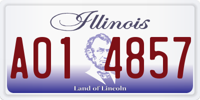 IL license plate A014857