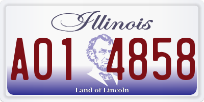 IL license plate A014858