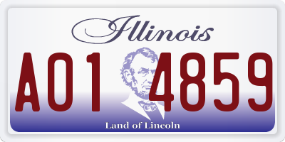 IL license plate A014859