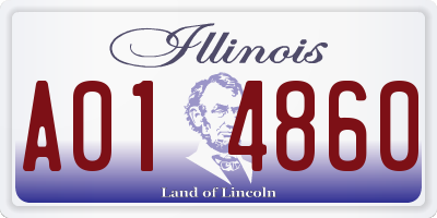 IL license plate A014860