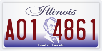 IL license plate A014861