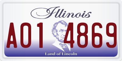 IL license plate A014869