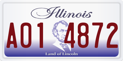 IL license plate A014872