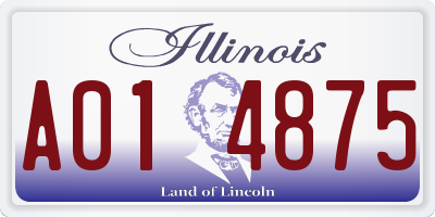 IL license plate A014875