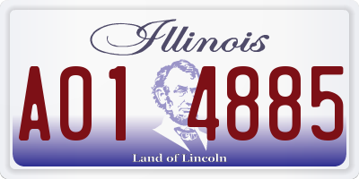 IL license plate A014885