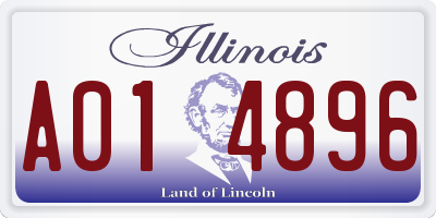 IL license plate A014896