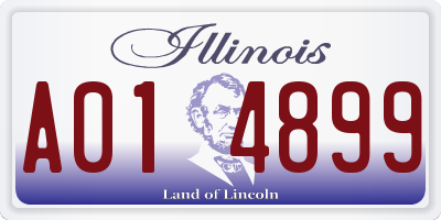 IL license plate A014899