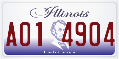 IL license plate A014904