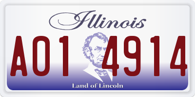 IL license plate A014914