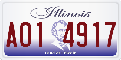 IL license plate A014917