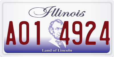 IL license plate A014924