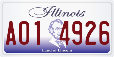 IL license plate A014926