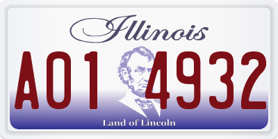 IL license plate A014932