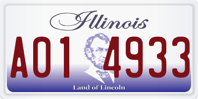 IL license plate A014933