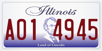 IL license plate A014945