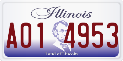 IL license plate A014953