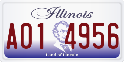 IL license plate A014956