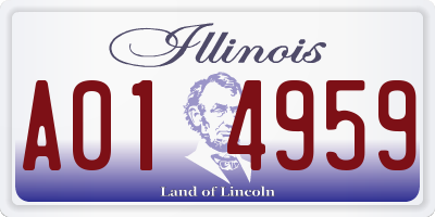 IL license plate A014959