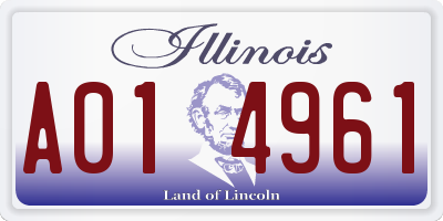 IL license plate A014961